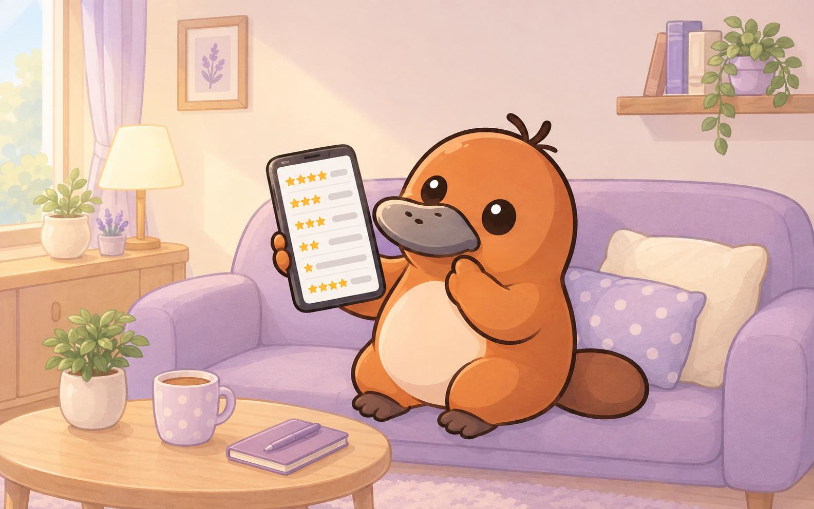 スマホで口コミを見比べながら、どれが自分に当てはまるのか考えるちょびガンバ
